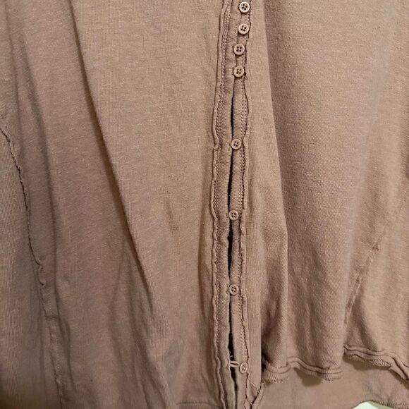 Urban Outfitters | UO | Out from Under Pinkish Tan Button Oversized Jumper | S - Picture 6 of 6